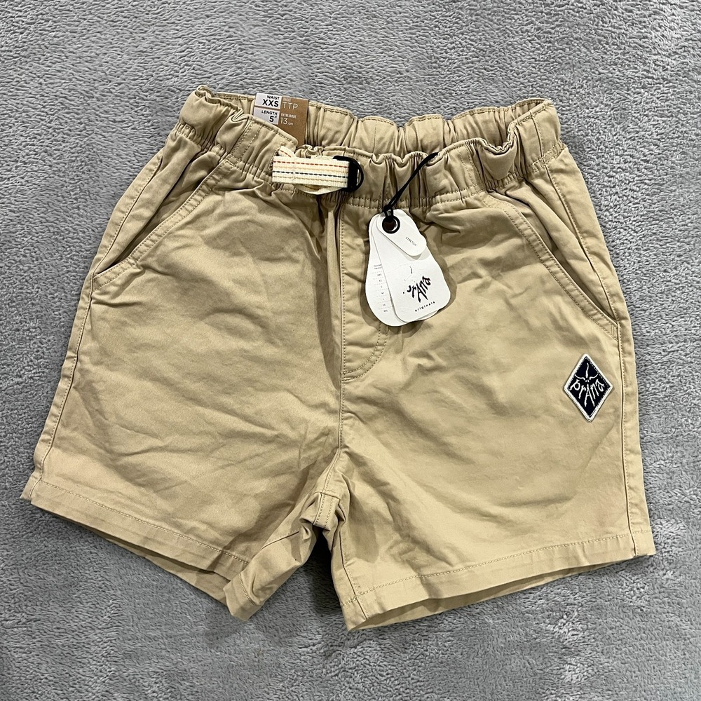 Prana‎ Mojave Chino Shorts Mens 2XS Beige Organic Cotton Stretch Standard Fit